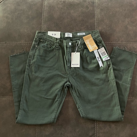 Kensie Denim - Kensie Women's High Rise Olive Jeans